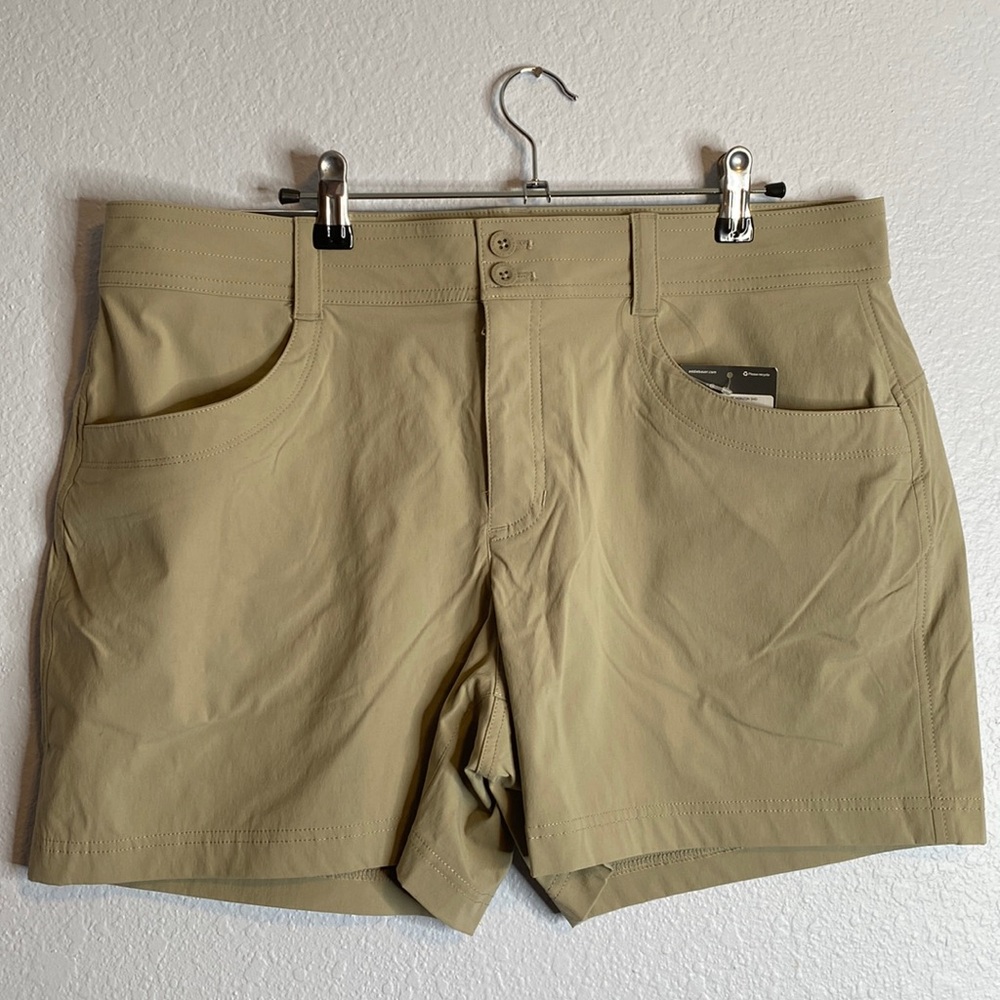 Eddie Bauer Travex tan hiking shorts womens size 16 p
